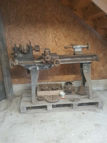 Vintage metal lathe - metal, 36"