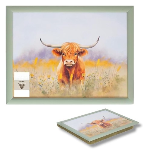 Highland cow cushioned lap - highland,