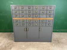 Multi Drawer Industrial Storage Cabinet 30 Drawers Workshop Apothecary.