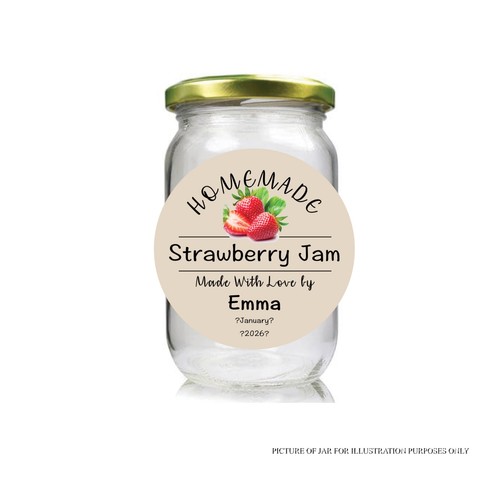 Flavour personalised jam - flavour, pot