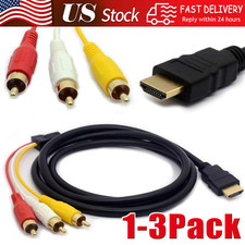 1080P HDMI Male To 3 RCA Video