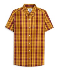 LAMBRETTA BURGUNDY S/S CHECK