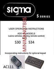 Sigma alarm & immobiliser User