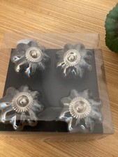 4 Ceramic Furniture Knobs Dark