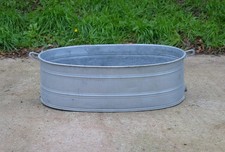 vintage old galvanized bath metal bath tub dog washing - 92 cm - FREE DELIVERY