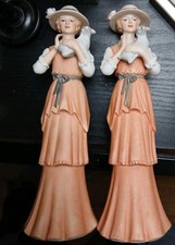 2 x STATUE BISCUIT CAPODIMONTE