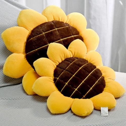 Sunflower pillow floor throw - sunflower,