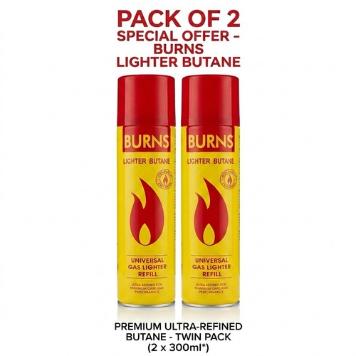 Burns butane gas lighter fluid - burns,