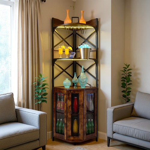 Corner bar cabinet - cabinet, industrial