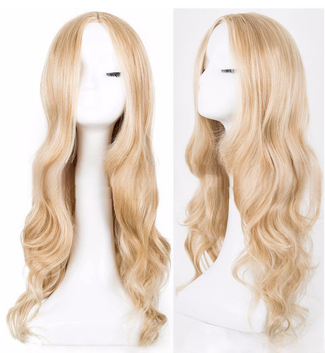 Womens blonde long curly wigs - womens,