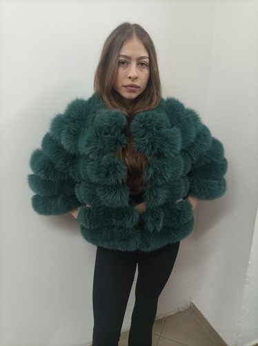 Real fur fox jacket - fox,