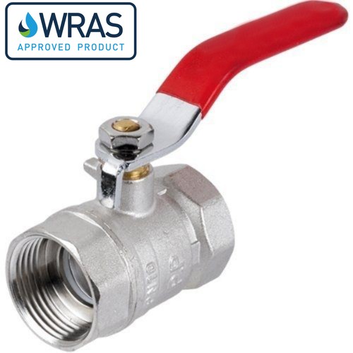 Red lever ball valve female - red,