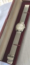 Mens Vintage Stainless Steel MARVIN STARFISH Date 17 Jewels Wristwatch With Box