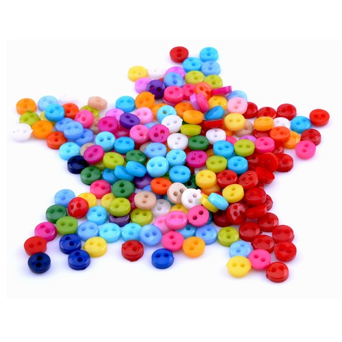 200pc 6mm mixed mini round - 6mm,