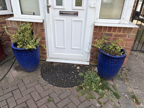 Set similar blue glazed - set,