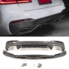 Fits BMW 5 Series G30 G31 Rear Bumper Diffuser M Performance Style Carbon Look