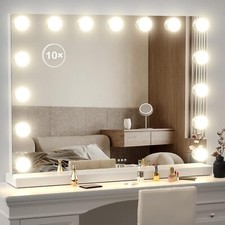 LED Hollywood Makeup Mirror Large Vanity Light Mirror with 15 Dimmable LED Bulbs