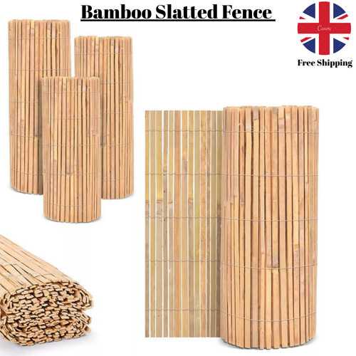 Bamboo slat fence - fence, screening