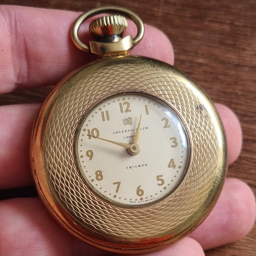 Vintage metal ingersoll pocket - vintage,