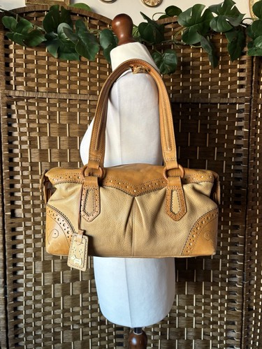 Vintage mustard yellow - mustard, leather