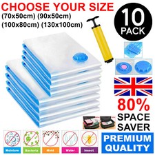 10x STRONG VACUUM STORAGE SAVING SPACE SAVER BAGS VACCUM VACUM LARGE BAG PACK