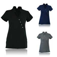V Neck Beauty Work Hairdressing SPA Nail Salon Therapist Massage Tunic Uniform