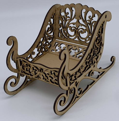 Wooden sleigh festive - festive, ornament