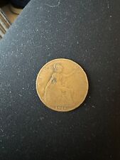Year 1916 King George Coins. Copper one penny 