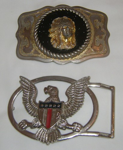 Vintage belt buckles total - vintage,
