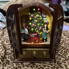 Mr Christmas Animated Retro Music AM FM Radio 1950's Dancing Couples Jukebox