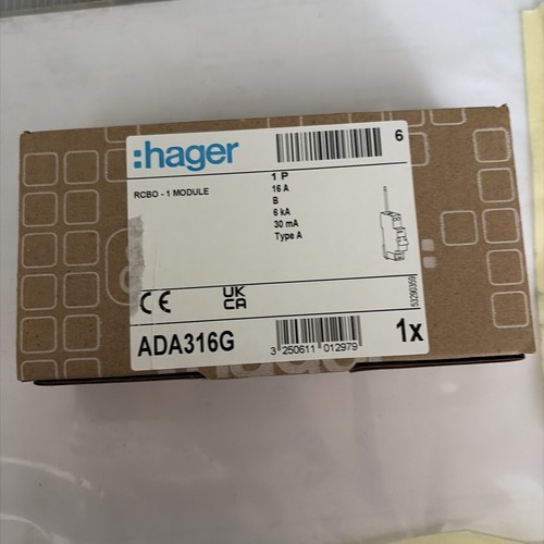 Hager 16a rcbo - hager,