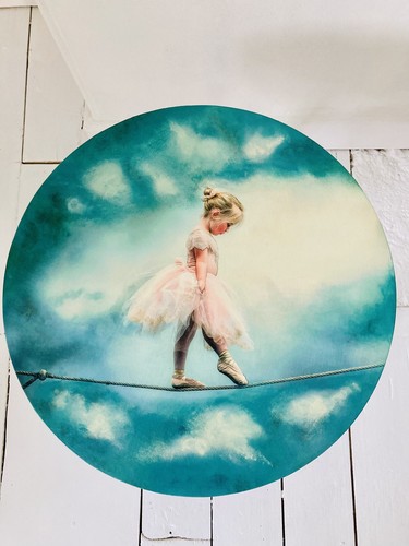 Decoupaged chalk painted - decoupaged,