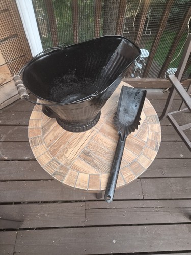 Vintage black galvanised coal - galvanised,