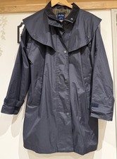 Jack Murphy Women's Navy Waterproof Equestrian Rain Coat Size 10 (No Hood)