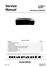 Service manual for Marantz SR-66