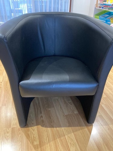 Stylish black faux leather - black,