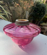 large cranberry glass drop in