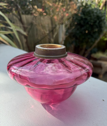 Large cranberry glass drop - drop, in