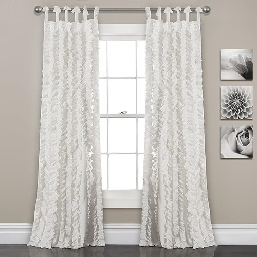 Sophia ruffle curtain white - ruffle,