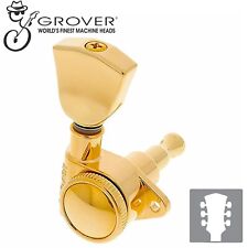 NEW Grover 502 LOCKING Tuners 3x3 Modern Gibson Les Paul KEYSTONE Buttons GOLD