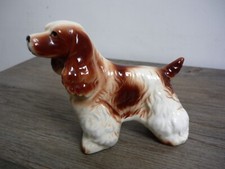 Collectable Vintage Brown & White Cocker Spaniel Dog Figurine Ornament