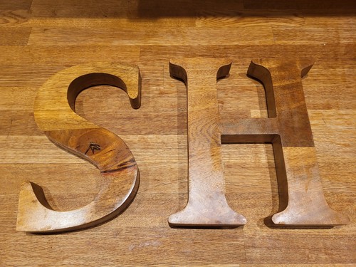 Wooden initial letters - wooden,