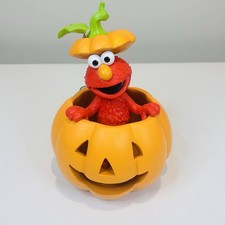 Sesame Street Halloween Pumpkin ELMO Figurine NEW