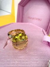 Swarovski Ring Size 55 N Lucent Yellow Crystals Two Magnetic Rings