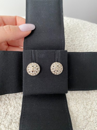 Chanel earrings round crystals