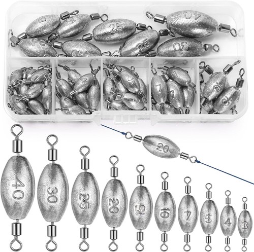 45pcs olive fishing weights - fishing,