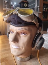 WW2 BRITISH ARMY TANK GOGGLES DISPATCH RIDER MILITARY YELLOW LENSES PILOT SAS