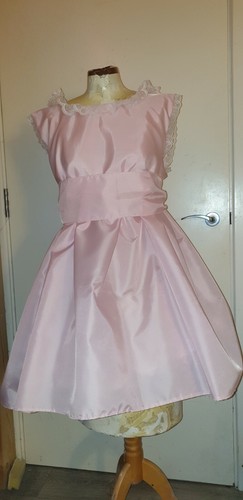 New pink taffeta dress - , sissy
