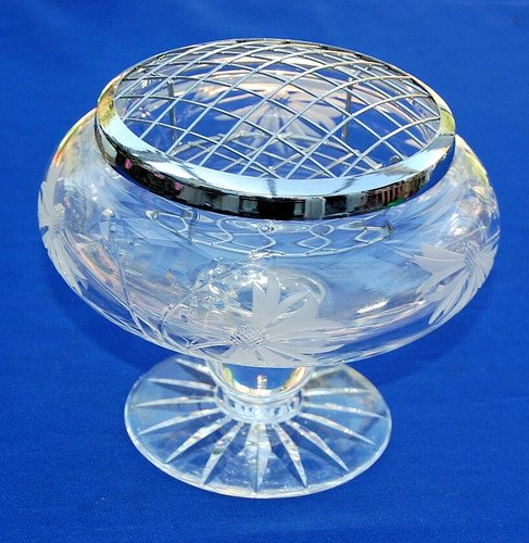 Crystal cut glass floral - cut,