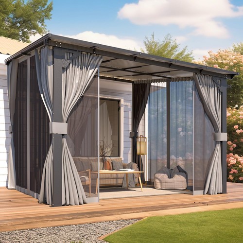 10x10 wall mounted gazebo - 10x10, wall-mounted